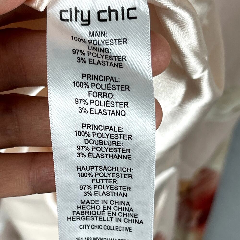 City Chic Maxi Dress Womens Medium 18 Pink Rose Faux Wrap Cocktail Drape NEW - Picture 12 of 16